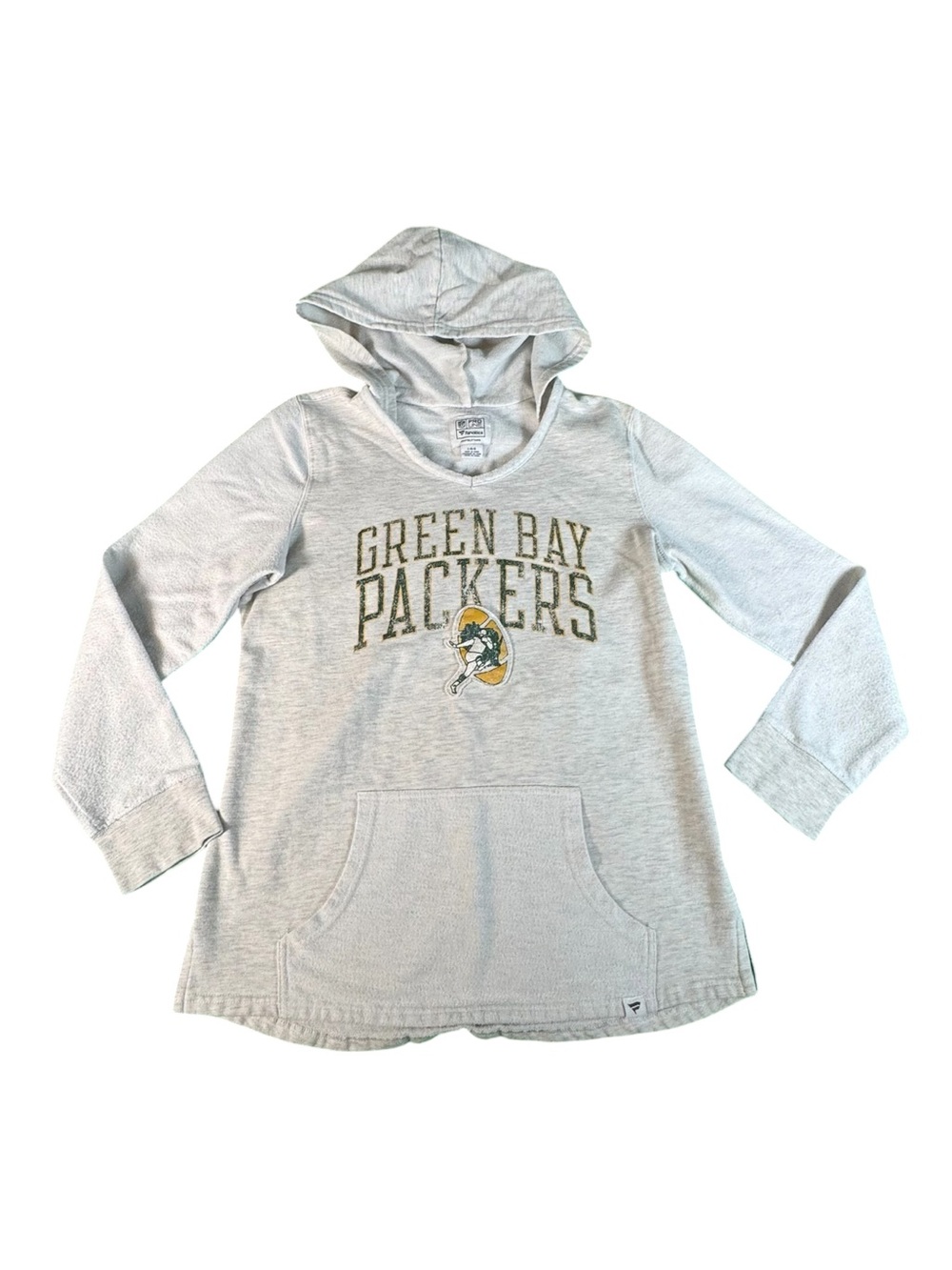 Green Bay Packers Fanatics NFL Pro Line Women’s Large Gray Hooded Sweatshirt